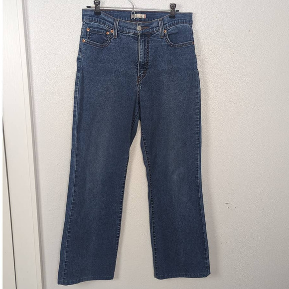 Levis 512 Perfectly Slimming Wide Leg Stretch Jeans Sz 12 - Picture 1 of 7
